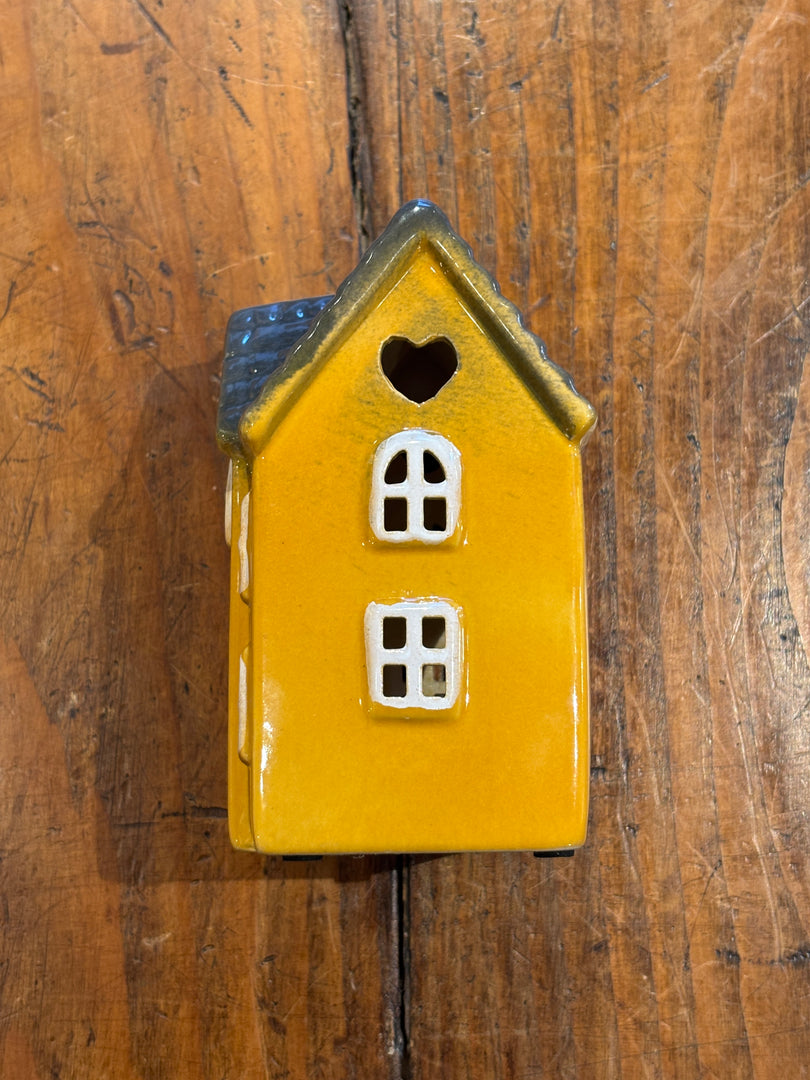 Moyenne Maison Jaune Photophore