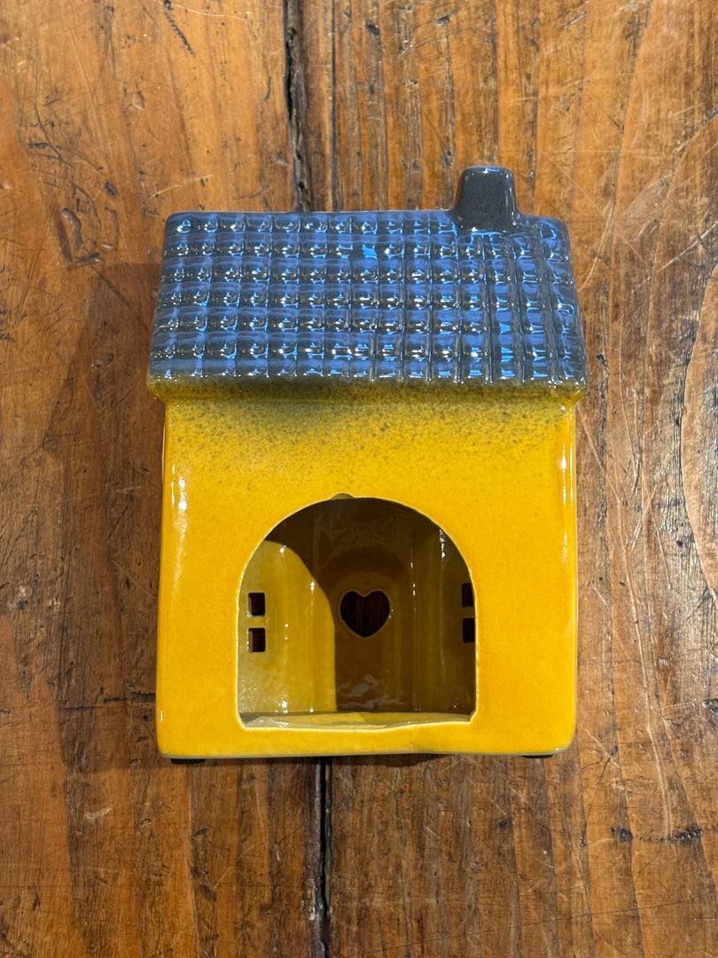 Moyenne Maison Jaune Photophore