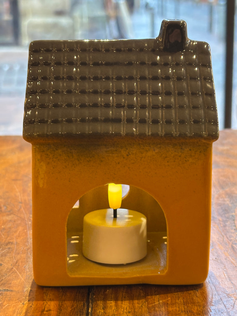 Moyenne Maison Jaune Photophore