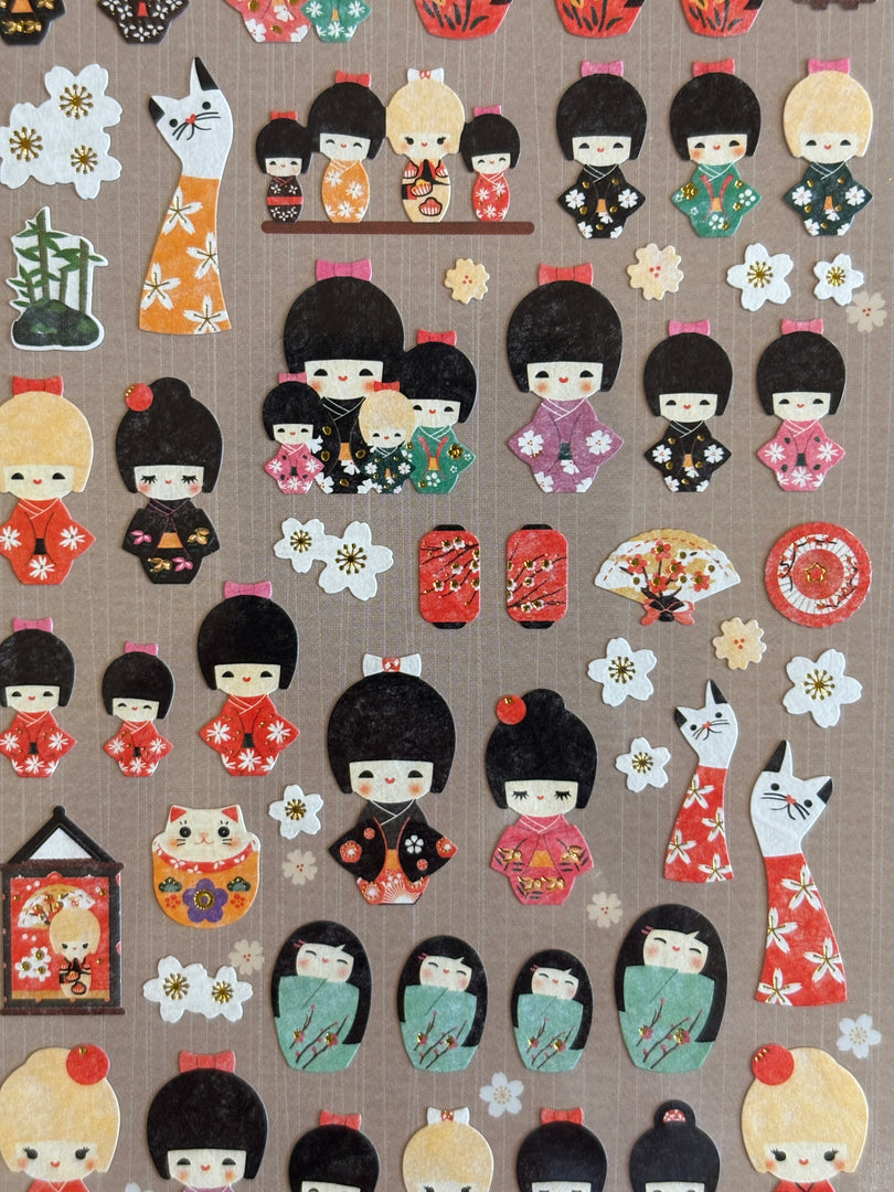Stickers Kokeshi - Suatelier Design