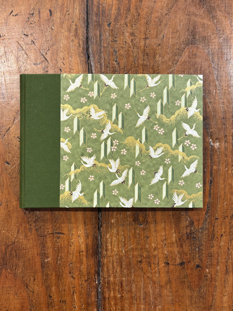 Carnet Aquarelle Moyen Grue Verte - Legatoria La Carta