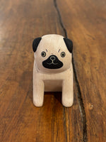 Chargez l'image dans le visionneur de galerie, Chien Carlin Figurine en Bois - T-Lab.
