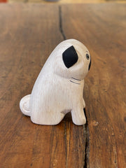 Chien Carlin Figurine en Bois - T-Lab.