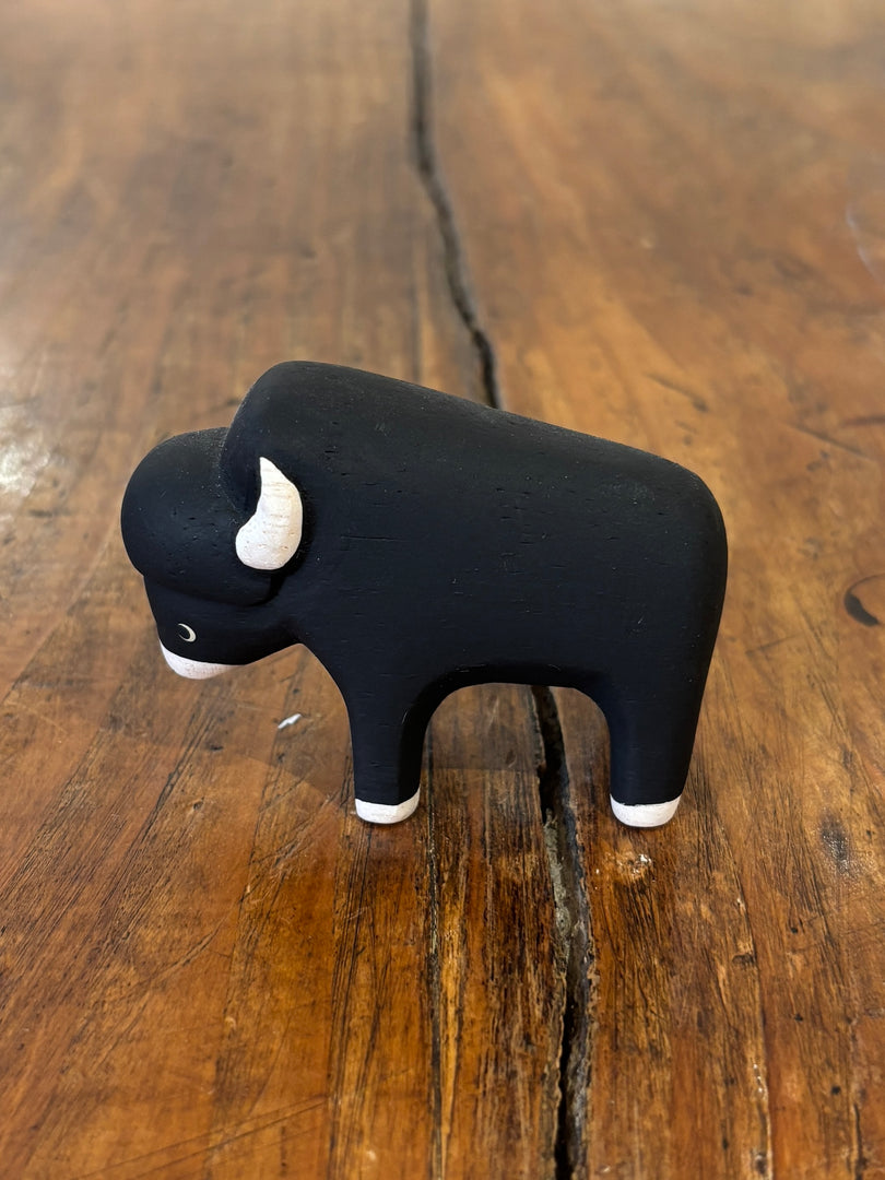 Bison Figurine en Bois - T-Lab.