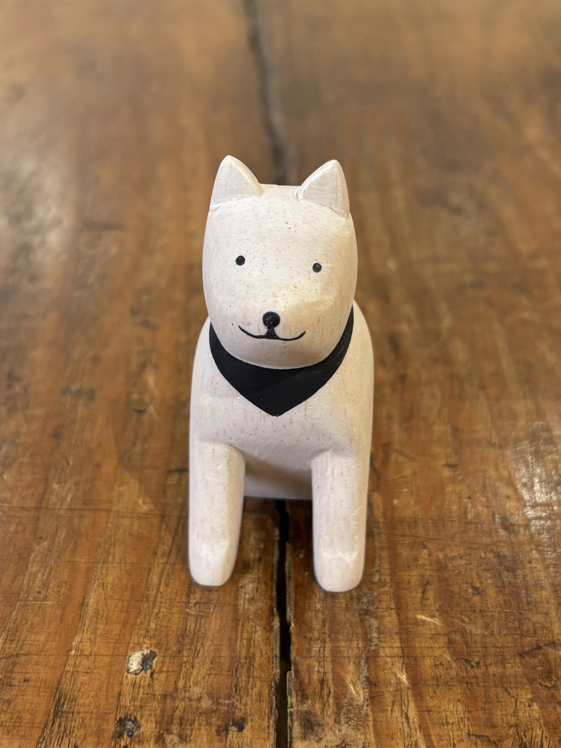 Chien Akita Figurine en Bois - T-Lab.