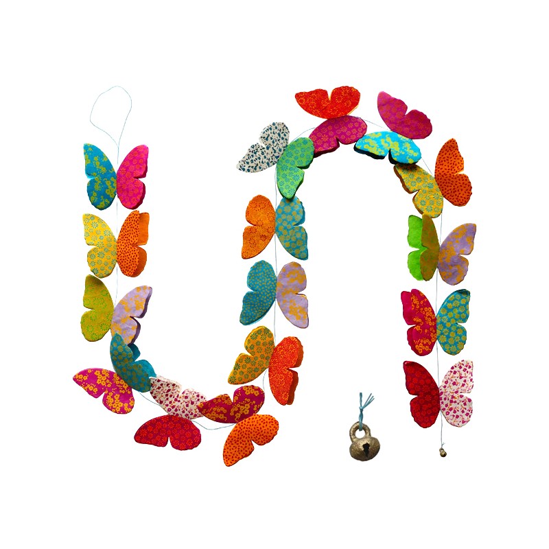 Papillon Multicolore Guirlande 3D - Lamali